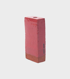 A Single Brick Candle Red
