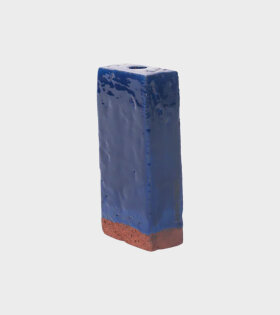 A Single Brick Candle Dark Blue