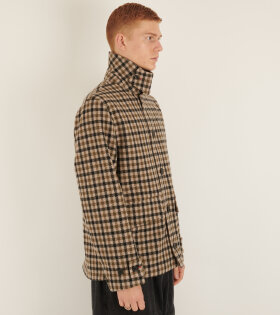 Checkered Wool Jacket Beige Mix