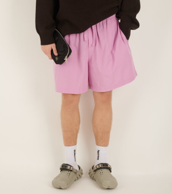 Tekla - Pyjamas Shorts Purple Pink
