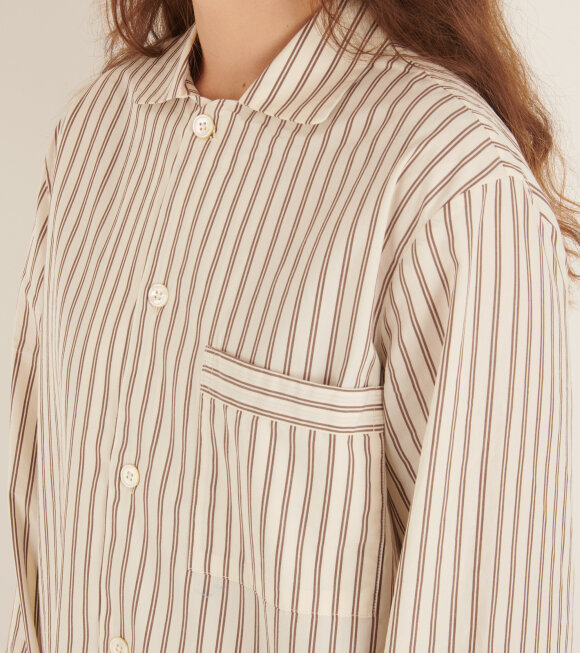 Tekla - Pyjamas Shirt Hopper Stripes