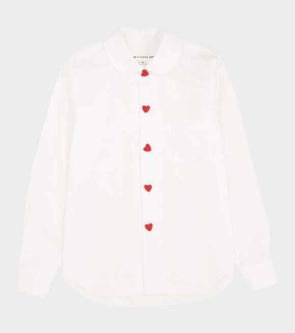 Comme des Garcons Girl - Heart Shirt White