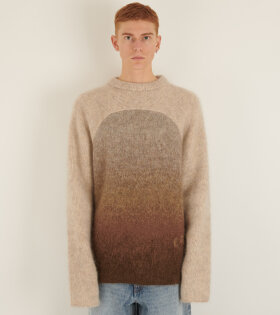 Gradient Rainbow Sweater Brown Mix