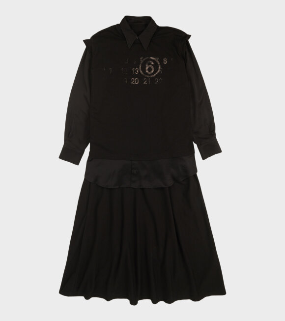 MM6 Maison Margiela - Overlayered Shirt Dress Black