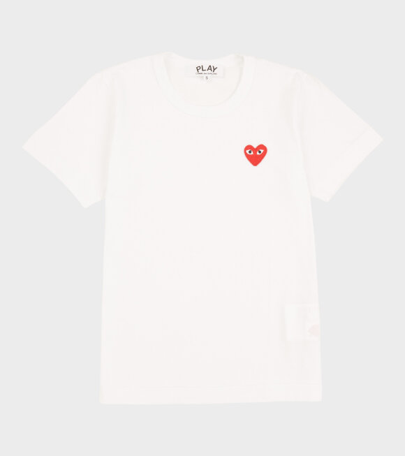 Comme des Garcons PLAY - W Red Heart T-shirt White