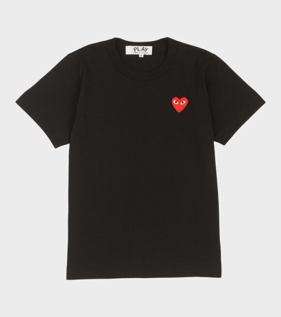 Comme des Garcons PLAY - W Red Heart T-shirt Black