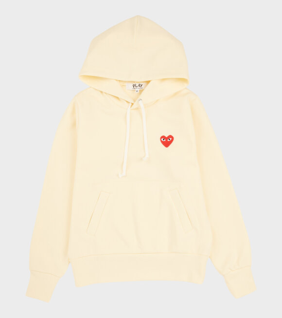 Comme des Garcons PLAY - W Red Heart Hoodie Off-white