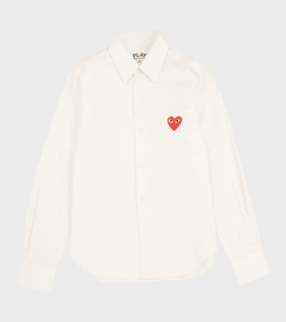 Comme des Garcons PLAY - W Red Heart Shirt White
