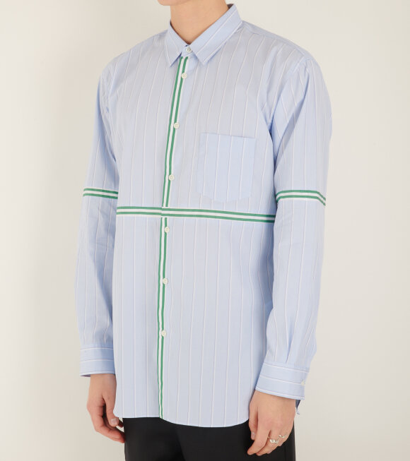 Comme des Garcons Shirt - Double Striped Shirt Blue