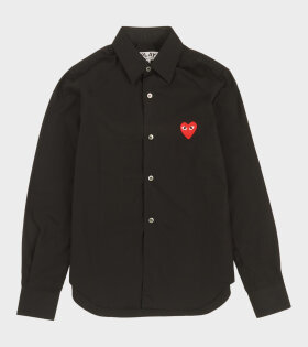 Comme des Garcons PLAY - W Red Heart Shirt Black