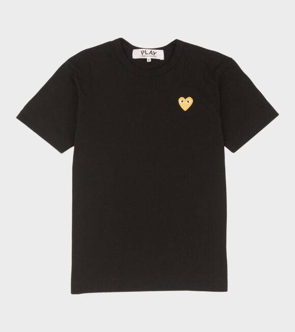 Comme des Garcons PLAY - M Gold Heart T-shirt Black