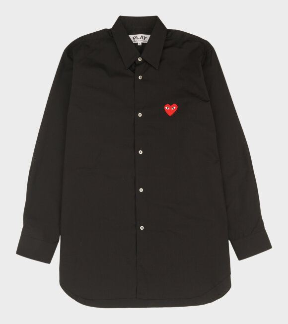 Comme des Garcons PLAY - M Red Heart Shirt Black