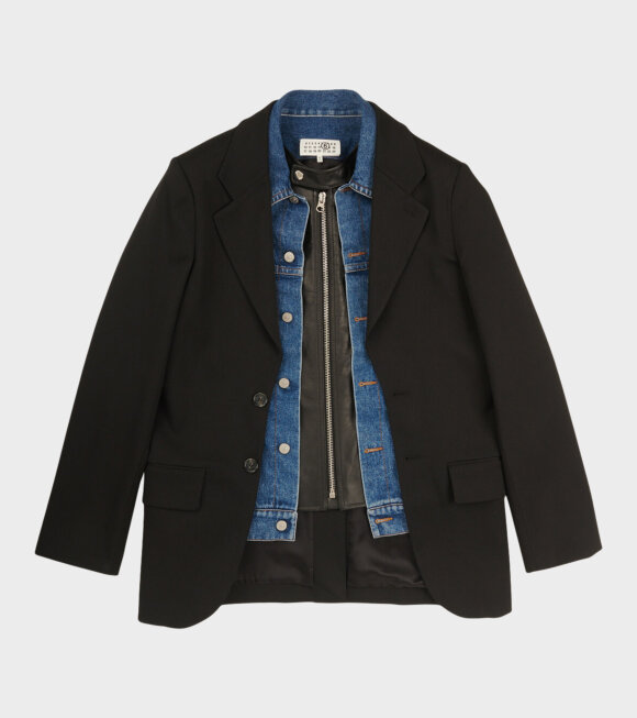 MM6 Maison Margiela - Layered Blazer Jacket Black