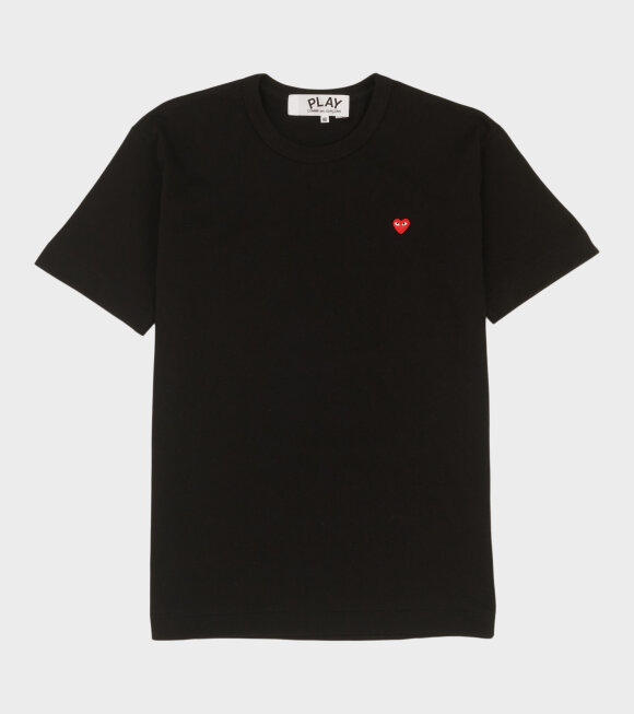 Comme des Garcons PLAY - M Small Red Heart T-shirt Black