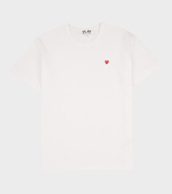 Comme des Garcons PLAY - M Small Red Heart T-shirt White