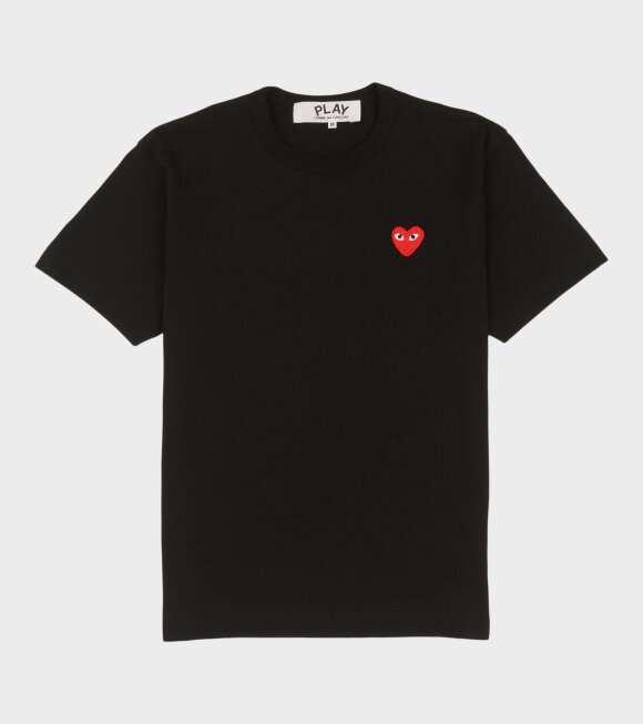 Comme des Garcons PLAY - M Red Heart T-shirt Black