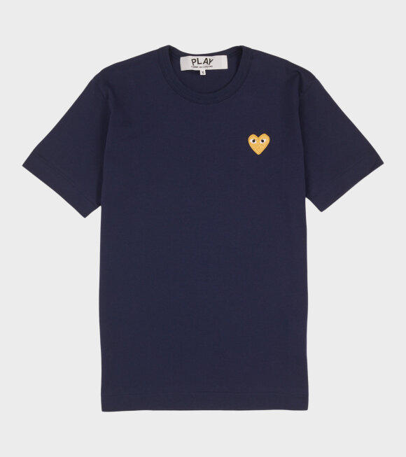 Comme des Garcons PLAY - M Gold Heart T-shirt Navy