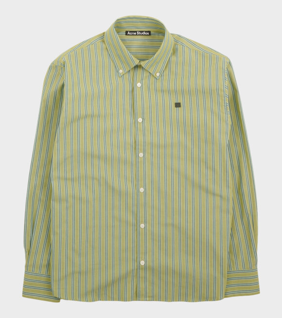 Acne Studios - Striped Shirt Bright Green/Dark Green