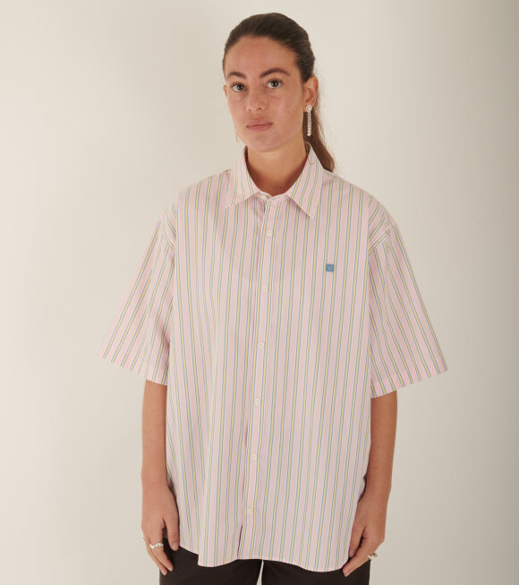 Acne Studios - Striped S/S Shirt Pink/Yellow