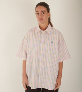 Striped S/S Shirt Pink/Yellow