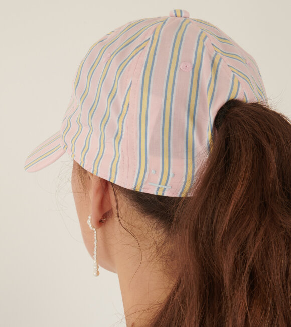 Acne Studios - Striped Cap Pink/Yellow