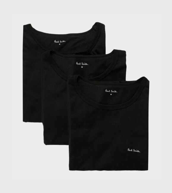 Paul Smith - Mens Reg Fit T-shirt 3-Pack Black