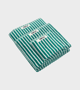 Hand Towel 50x90 Teal Green Stripes