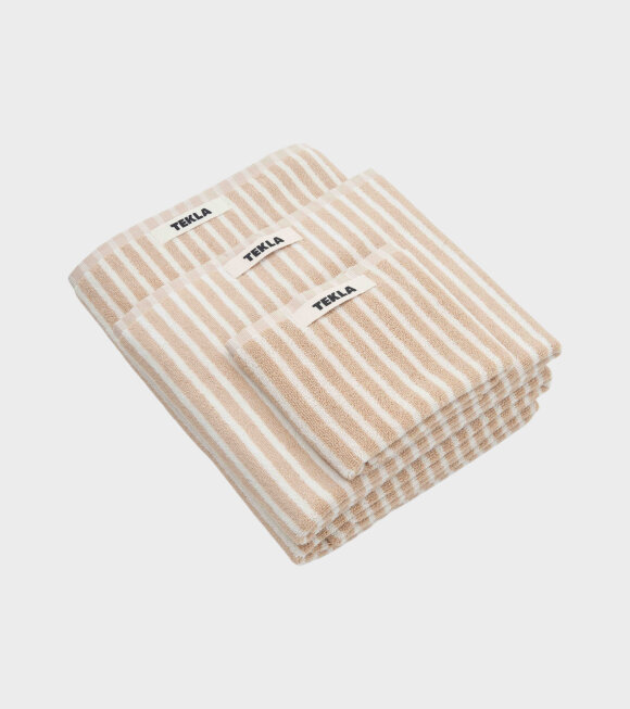 Tekla - Bath Towel 70x140 Ivory Stripes