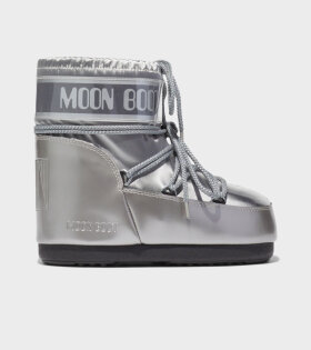 Moon Boot Icon Low Satin Glance Silver