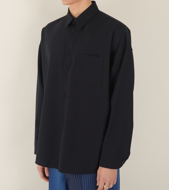 Marni - Tropical Wool Shirt Dark Navy