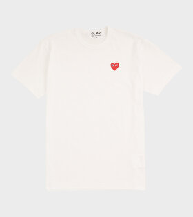 M Red Heart T-shirt White