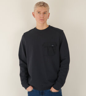 Nylon Pocket Sweatshirt Navy