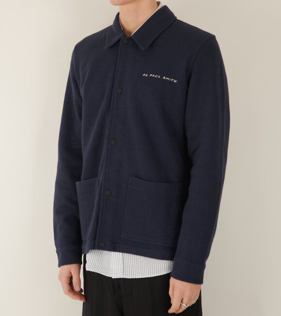 Paul Smith - Cotton Knit Workwear Overshirt Navy