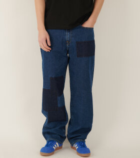 Relaxed Patch Jeans Blue