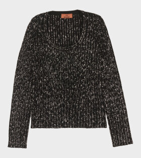 Glitter Crewneck Sweater Black