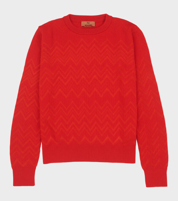 Missoni - Zig Zag Knit Sweater Red