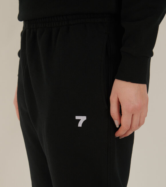 7 Days Active - Organic Fitted Sweatpants Black