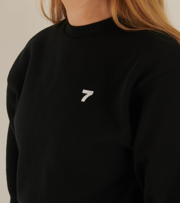 7 Days Active - Organic Fitted Crewneck Black