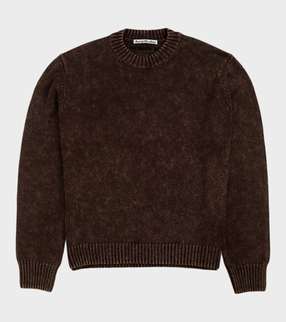 Acne Studios - Embroidered Logo Jumper Coffee Brown
