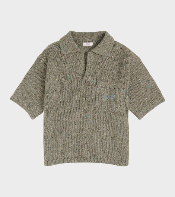ERL - Knit Polo Shirt Grey