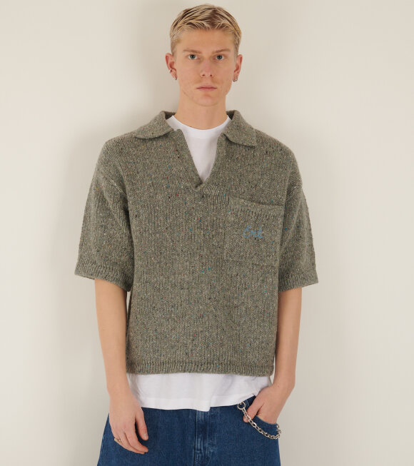 ERL - Knit Polo Shirt Grey