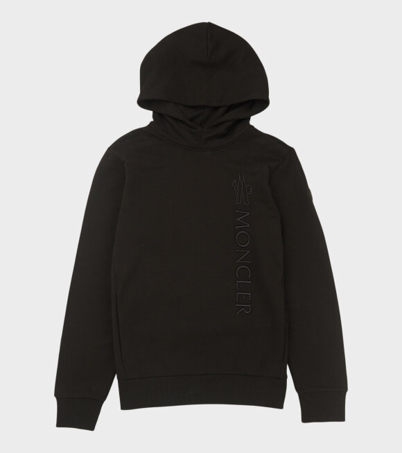 Moncler - Embroidered Logo Hoodie Black