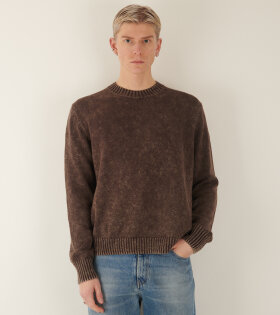 Embroidered Logo Jumper Coffee Brown
