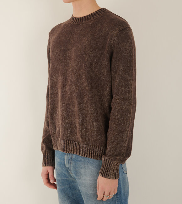 Acne Studios - Embroidered Logo Jumper Coffee Brown