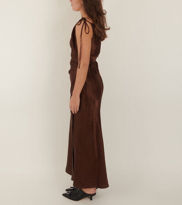 Acne Studios - Satin Dress Chocolate Brown