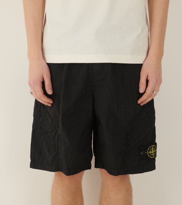 Stone Island - Bermuda Nylon Shorts Black