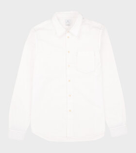 Stitching Cotton Shirt White