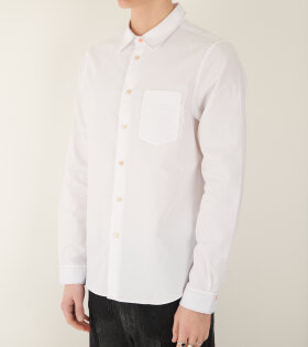 Stitching Cotton Shirt White