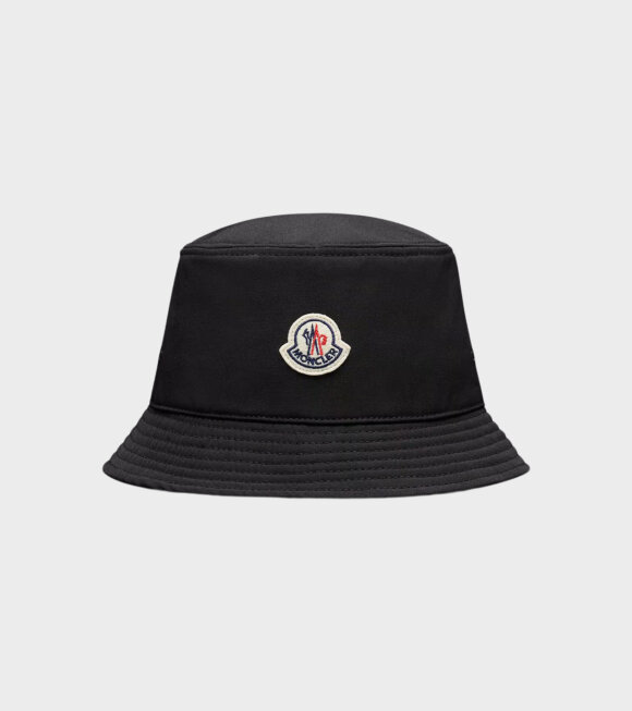 Moncler - Nylon Logo Bucket Hat Black
