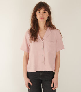 Light Linen PJ Shirt Dusty Rose